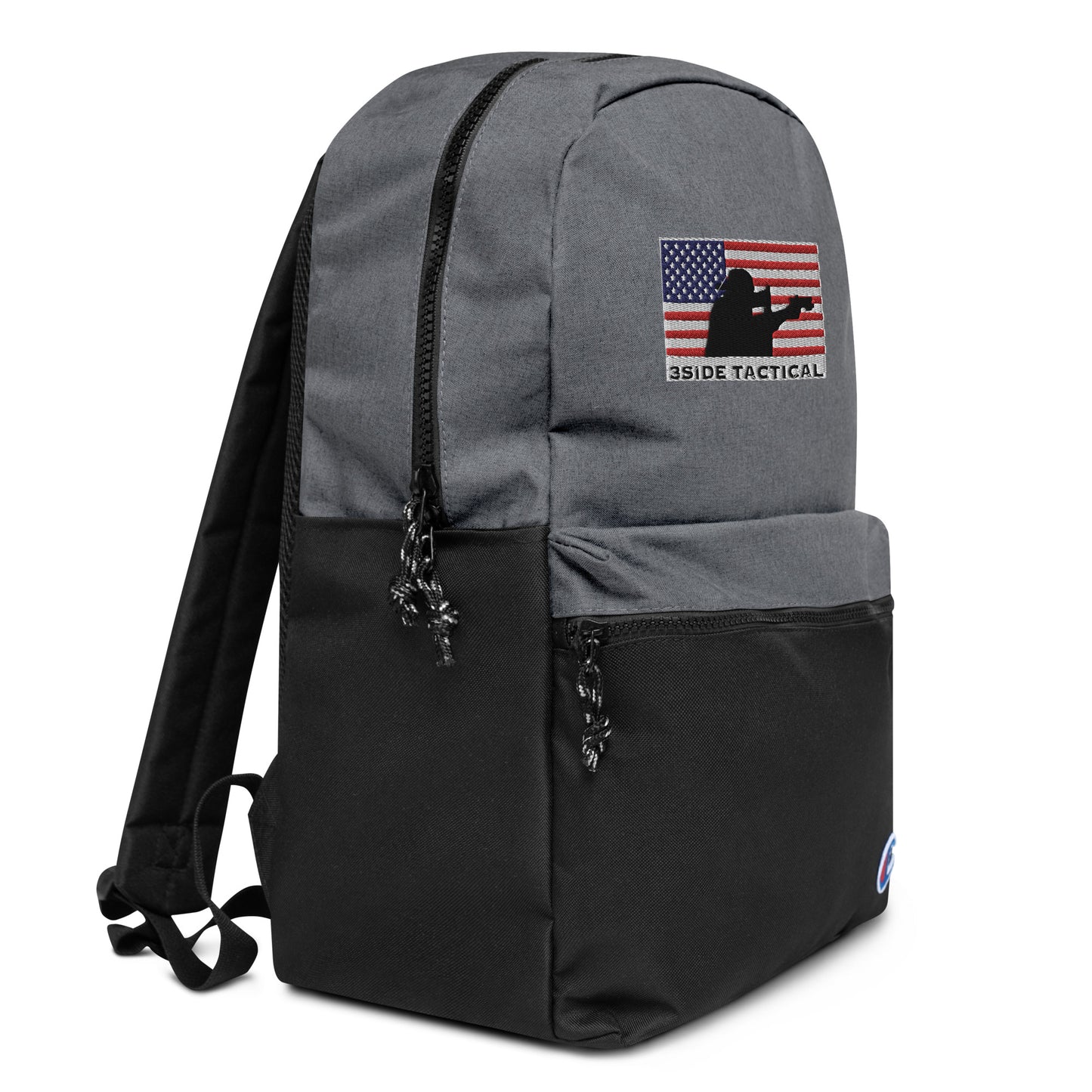 3SIDE SHIELD MAN AMERICAN FLAG EMBROIDERED CHAMPION BACKPACK