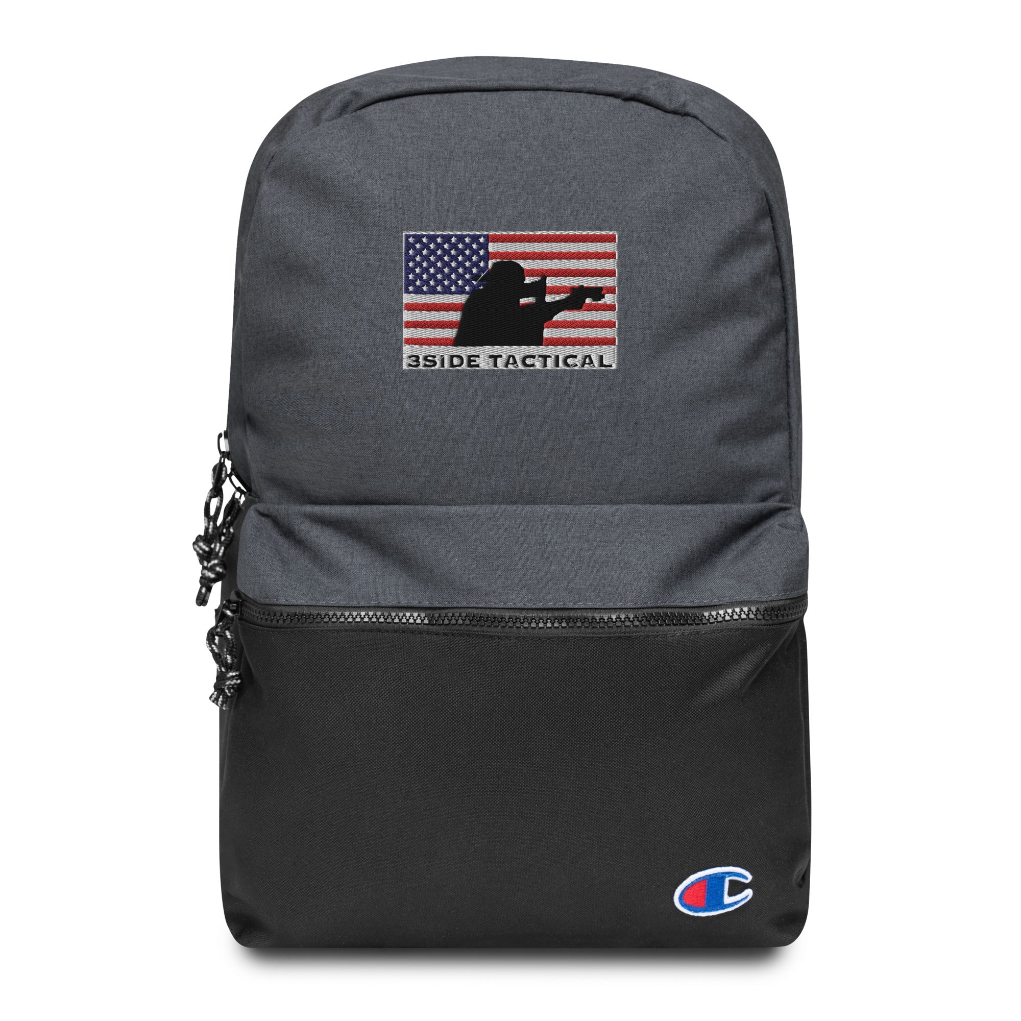 3SIDE SHIELD MAN AMERICAN FLAG EMBROIDERED CHAMPION BACKPACK 3SIDE tactical