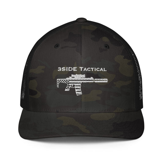 3SIDE RIFLE FLEX FIT CLOSED BACK TRUCKER CAP