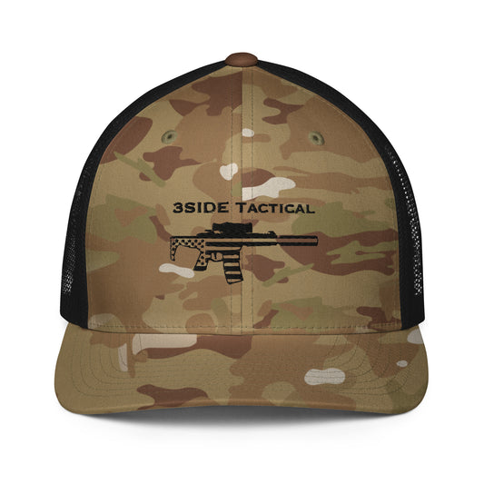 3SIDE RIFLE CLOSED BACK TRUCKER CAP