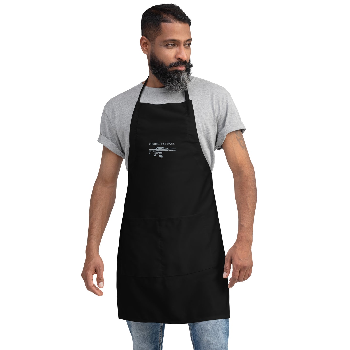 3SIDE RILE EMBROIDERED APRON