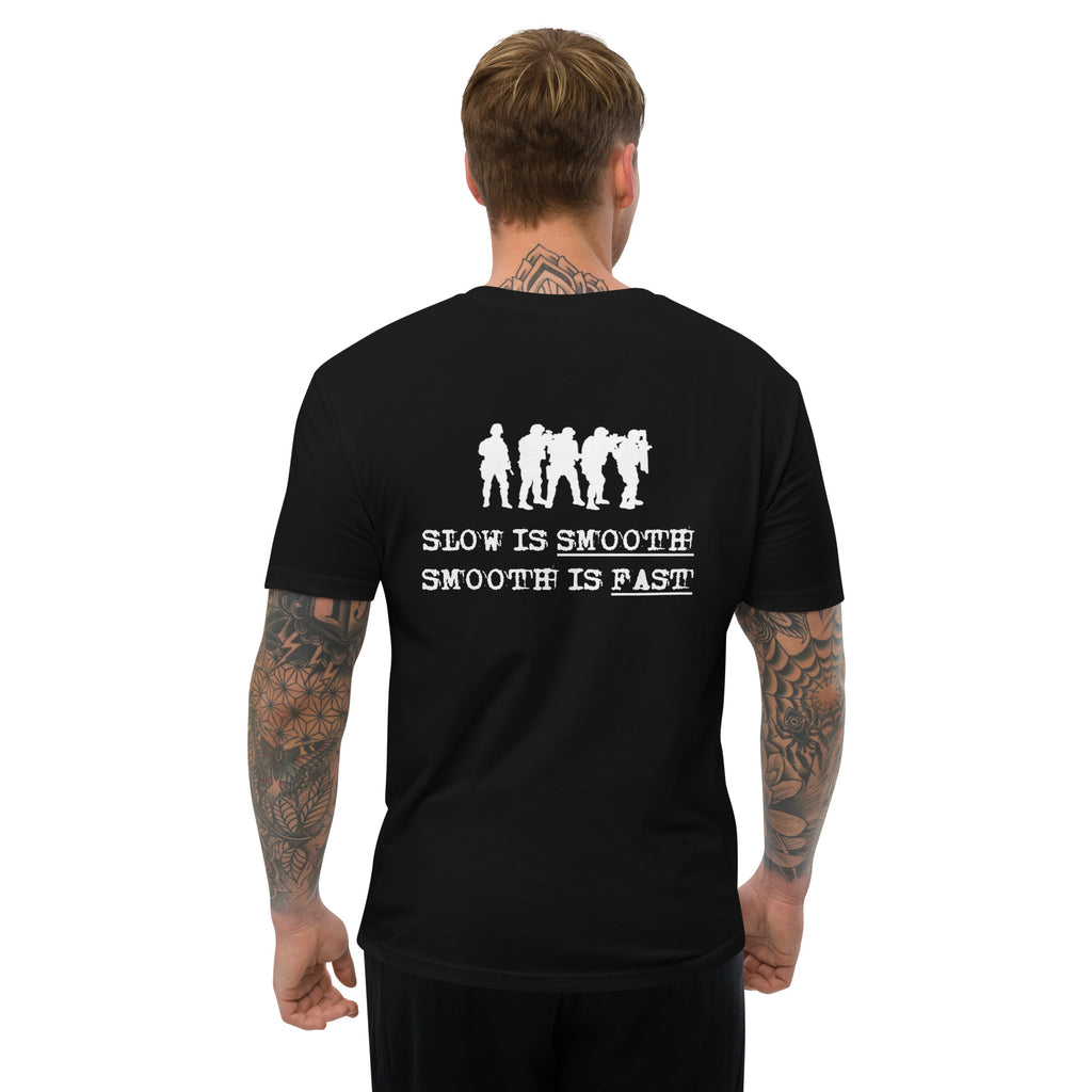 N/L 3SIDE “SLOW IS SMOOTH, SMOOTH IS FAST” SHORT SLEEVE T-SHIRT WHT