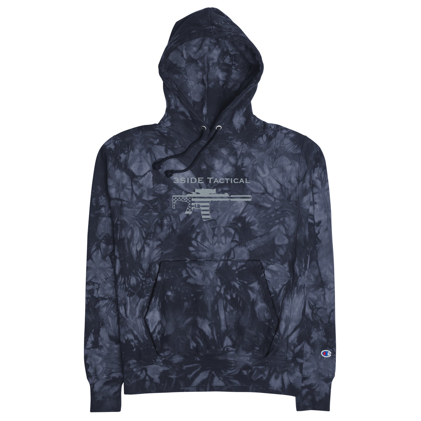 3SIDE RIFLE TIE-DYE CHAMPION HOODIE